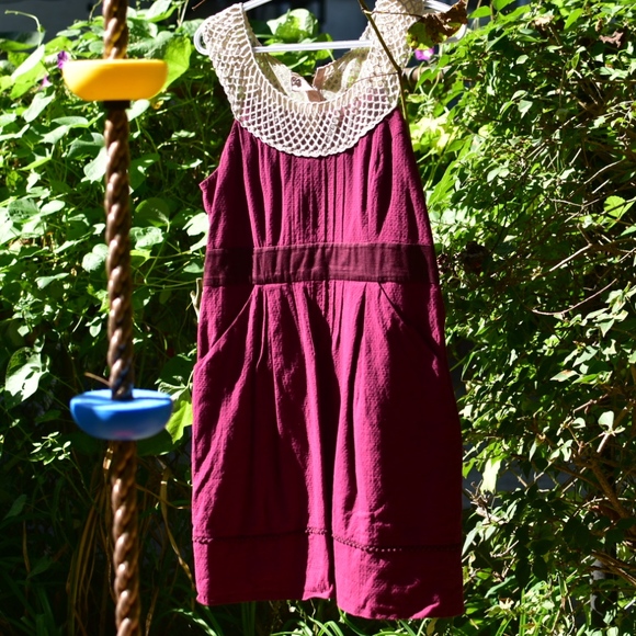 Anthropologie Dresses & Skirts - Burgundy Anthropologie dress size 8